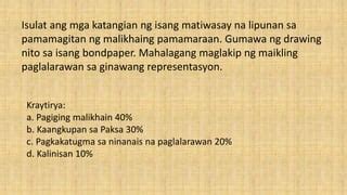 Isulat ang mga katangian ng isang matiwasay .